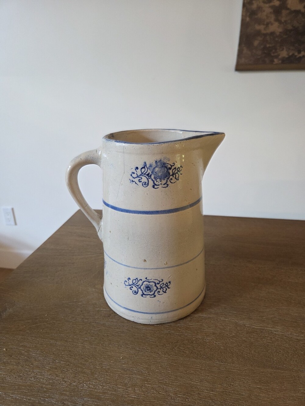 Rare Vintage Salt Glaze stoneware Pitcher